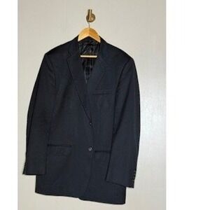 Joseph & Feiss Gold Mens Black Two Button Blazer Sport Coat Jacket